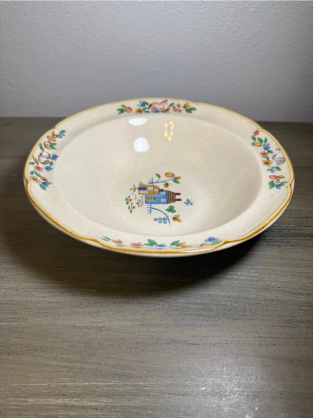 Vintage International Heartland Stoneware 9 Inch Serving Bowl Japan Cottagecore - Picture 2 of 8